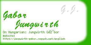 gabor jungwirth business card